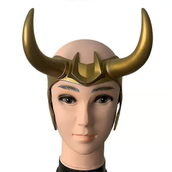 Loki-krona med horn mask superkurk-hjälm maskeradmask
