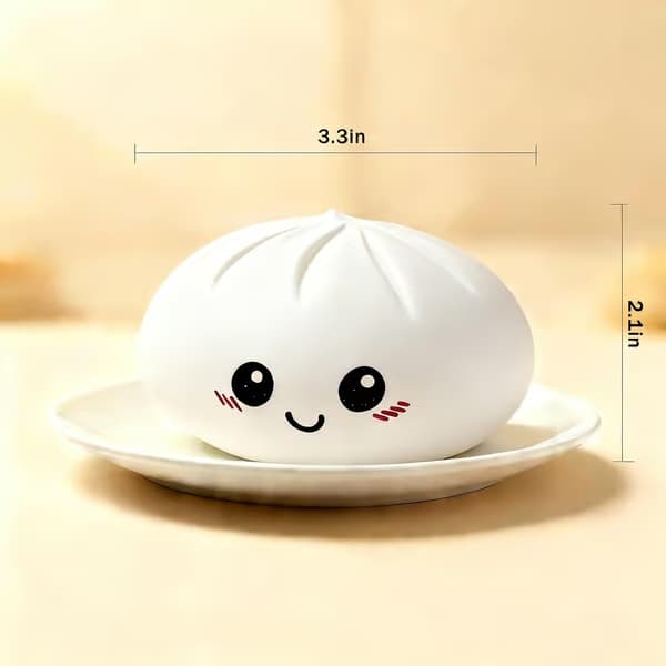 Dumpling Squishy Toy, Mjuk Stressavlastande Squishy Toy i Mjölstil (Vit) White flour
