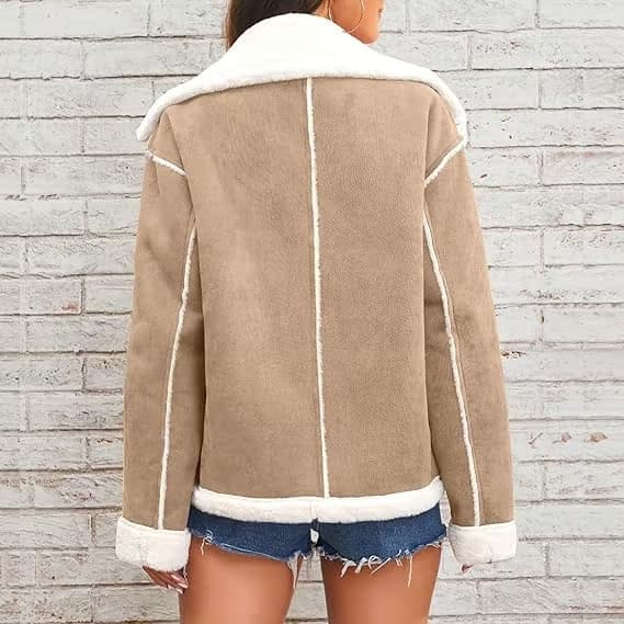 Vinterjacka för dam, fleece, varm, termisk, passform för inomhusbruk, sportjackor, vinterjacka Jaune Terreux XL