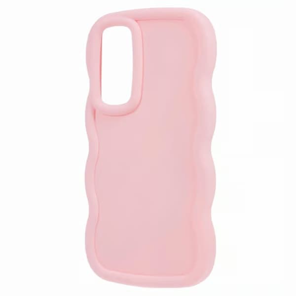 Fodral för Samsung Galaxy A15 4G/5G Vågformat stötsäkert TPU-telefonfodral Pink