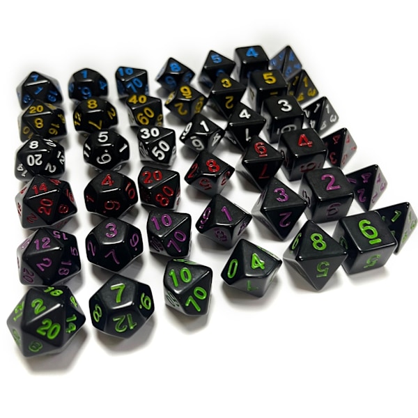 7 stk DND-polyedriske terninger RPG-terninger for dungeons-and-dragons, Pathfinder-MTG, D&D-rollespill, sett Yellow