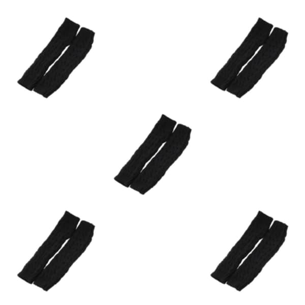1/2/3/5 Varme og stilfulde strikkede benvarmere til cosplay og sort 42cm black 42cm 5Set
