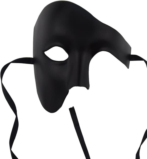 Naamio miehille Halloween Oopperan kummitus -naamiaisnaamio Black