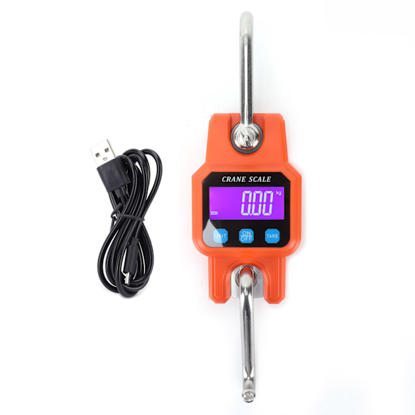 WH-C06 Uppladdningsbar digital hängvåg Mini kranvåg elektronisk krokvåg för hemmet (orange) 0.6