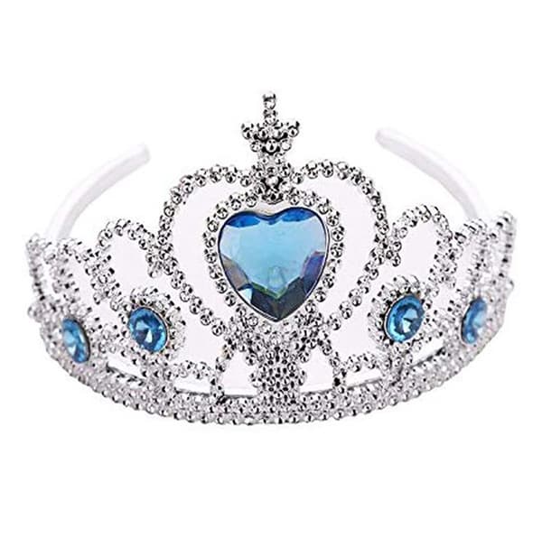 Krone og tryllestavsett for prinsessekostymefest, tilbehør for barn/jenter/barn (alle rosa), 6-pakning