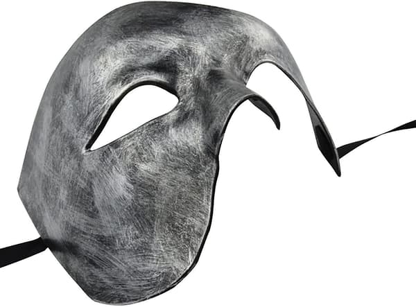 Naamio miehille Halloween Oopperan kummitus -naamiaisnaamio Silver