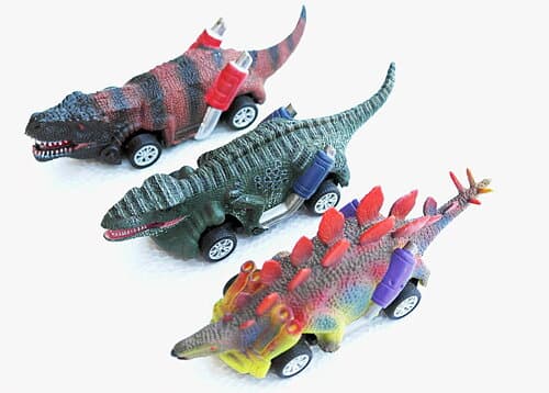 Dinosaurusautot Vedä Taakse (3 kpl) - Paketti A -
