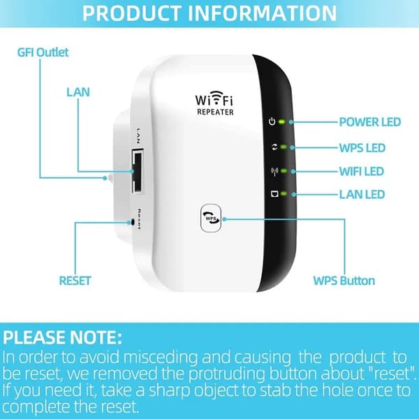 Langaton Wifi-vahvistin, 300Mbps