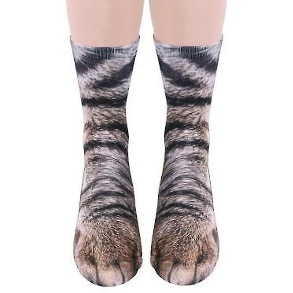 3D Fun Unisex Stretch Print Eläinpyöreät sukat Cat