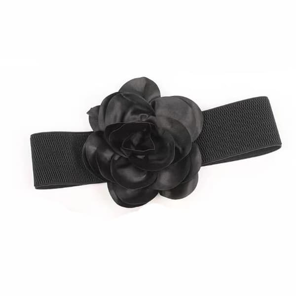 Moteblomster, bredt belte, allsidig dekorasjon, store blomster, elastisk bredt belte for kvinner, midjedekorasjon, perf