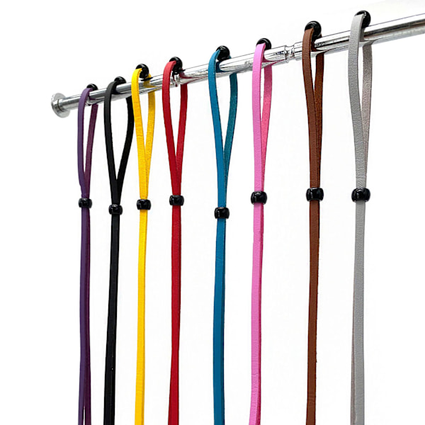 Justerbar PU-läderglasögonrem för män och kvinnor, 27" x 0,2"