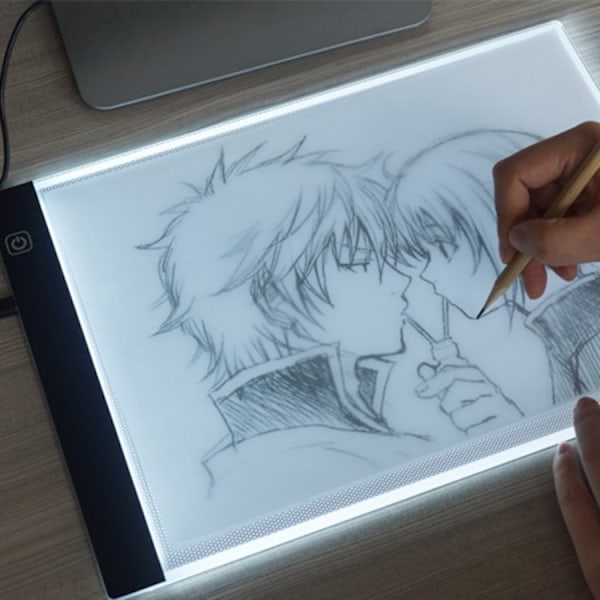 A4 LED Ritplatta - Ljusbord / Ljusplatta - Portabel White Vit