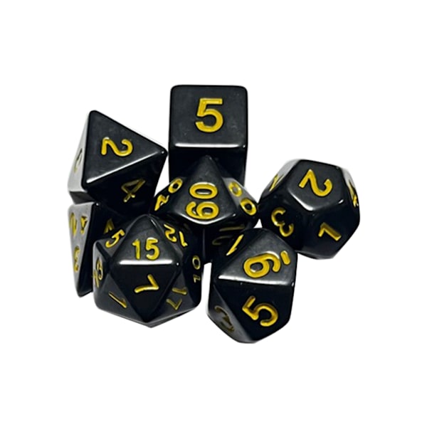 7 stk. DND polyedriske terninger RPG-terninger til Dungeons & Dragons, Pathfinder-MTG, D&D rollespil, sæt White