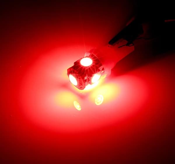 10-Pack - T10 W5W Röda Diodlampor - Bil LED-Ljus Red Red Röd