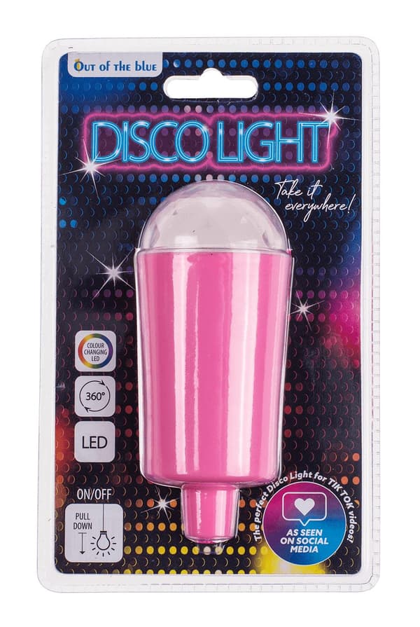 Diskolampe / Fargeskiftende LED-lampe - Batteridrevet Pink Rosa