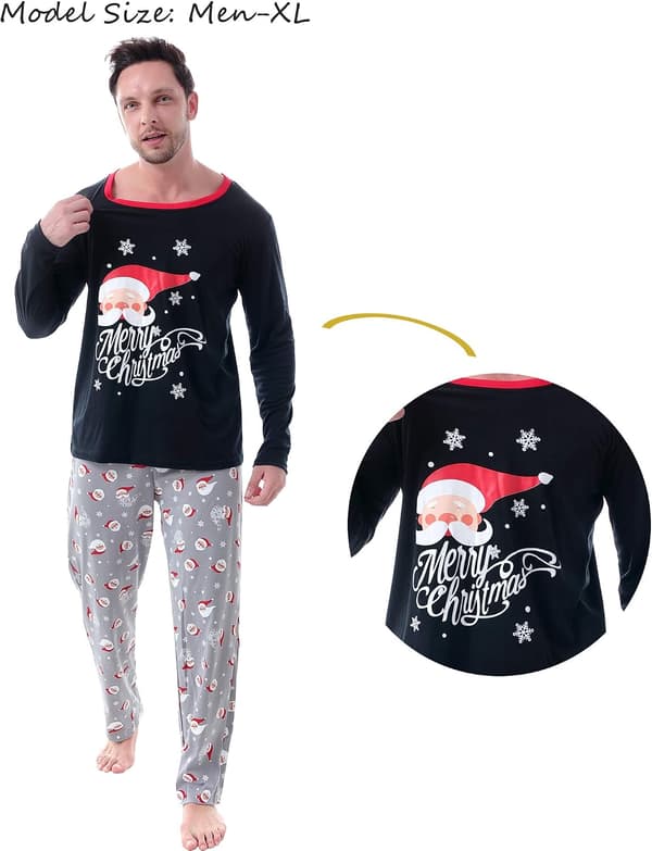 Joulu Perhe Yhteensopivat Pyjamat Punainen Holiday Pjs Setit Puuvilla Yöasut