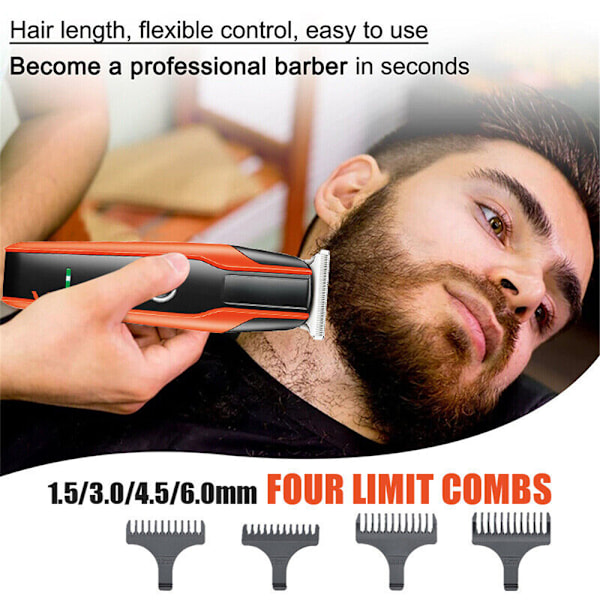 Hårklippare Trimmer Cut Skägg Sladdlös Barber-rakmaskin