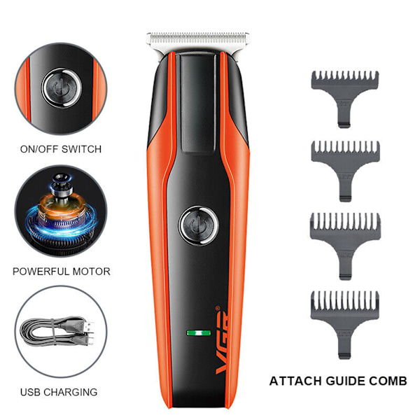 Hårklippare Trimmer Cut Skägg Sladdlös Barber-rakmaskin