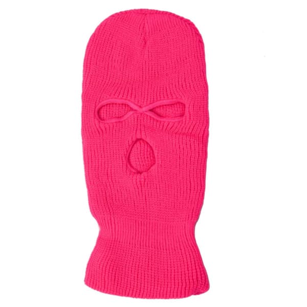 Neon Pink Balaklava Ski Mask Rånarluva Pink pink