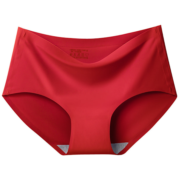 Kvinnor Mjuka Underkläder Seamless Ice Silk Fashionabla trosor Red, XL
