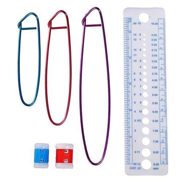 50-Delar - Virkset / Startkit Virkning - Virknålar / Markörer Multicolor multifärg