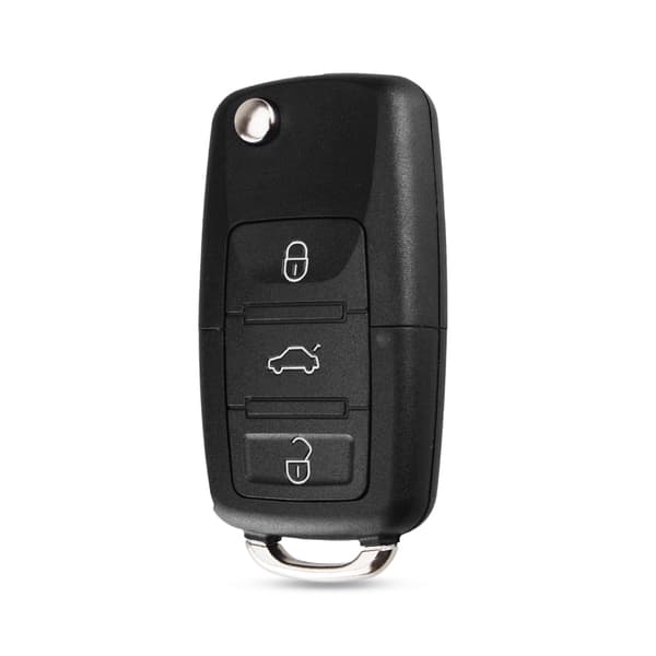Auton avaimen vaihto 3 napilla Volkswagen VW Golf Passat Musta Black one size