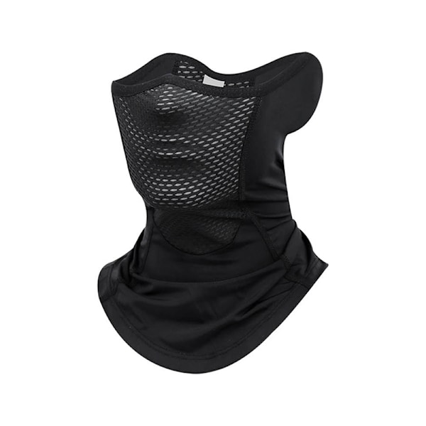 Ice Silk Sports Neck Damask Outdoor Dust Face cover Black