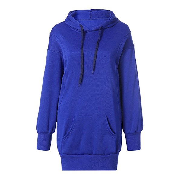 Dam lös tröja T-shirt med luvtröja för dam blue,M