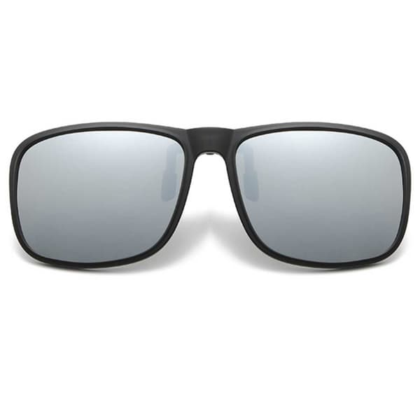 Opklappelige Solbriller Clip-On Sølv Spejlglas silver