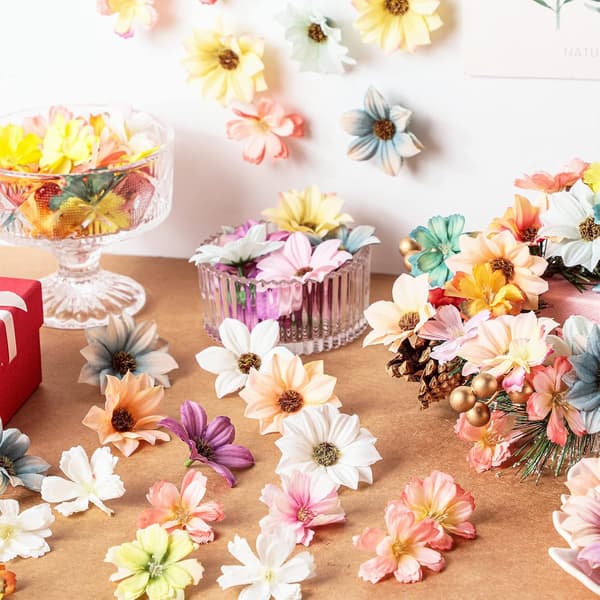 200 stykker kunstige blomsterhoder kunstig peon