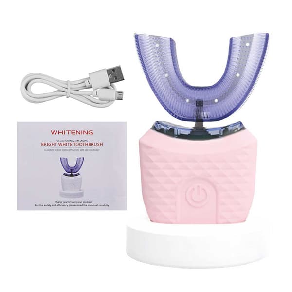 Helautomatisk Sonisk Eltandborste med Laddställ - rosa pink