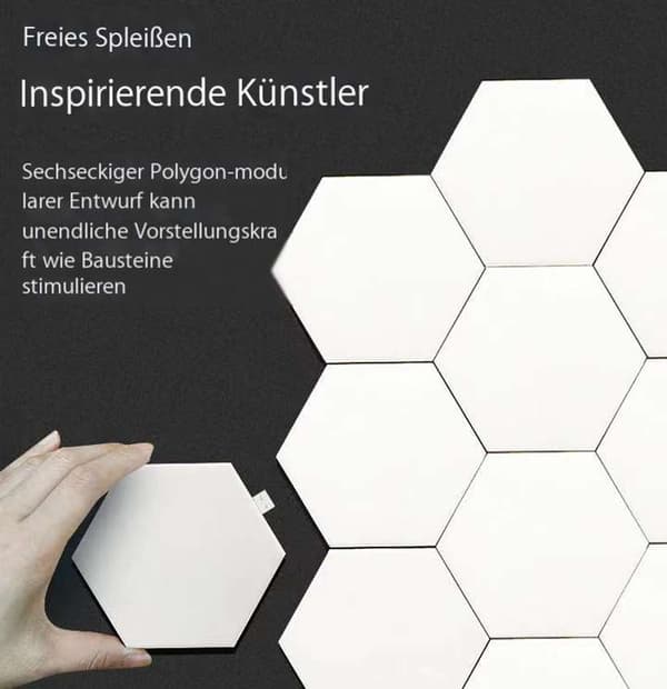 Hexagon LED-panel - 6 stk RGB Smart LED-panel lamper