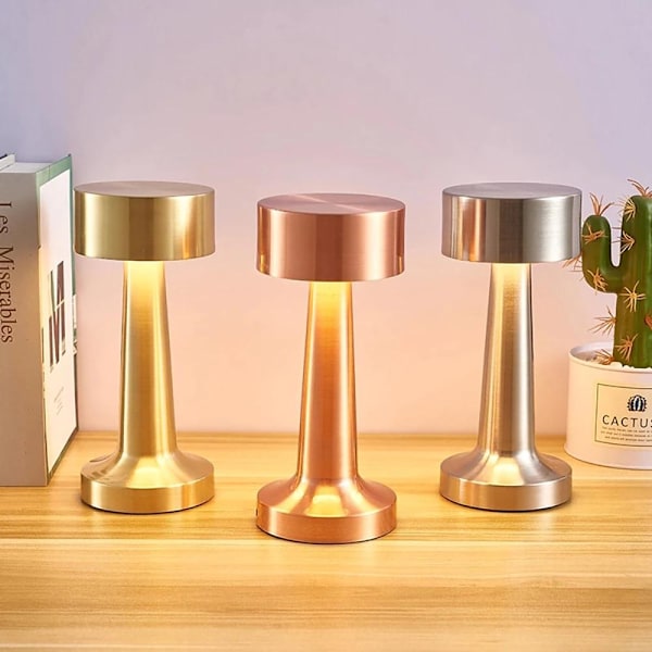 Bordslampa med touchfunktion 2-pack gold