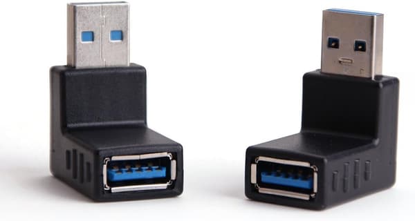 USB 3.0 -sovitin 90 astetta uros naaraspystyyn ylöspäin alaspäin kulma C