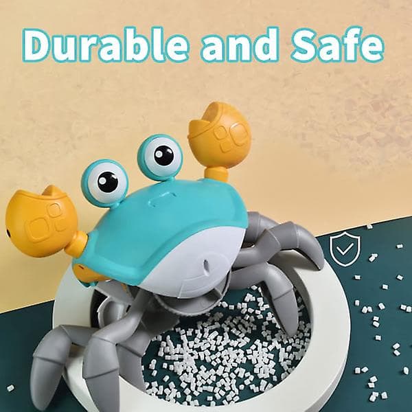 Baby Crawling Crab Music Toy, Toddler Electronic Light Up Crawling Toy With Automatic