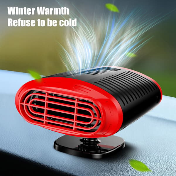 150W Elbilsvarmer DC 12V Varmeblæser Afdugter Defroster Bærbar Red