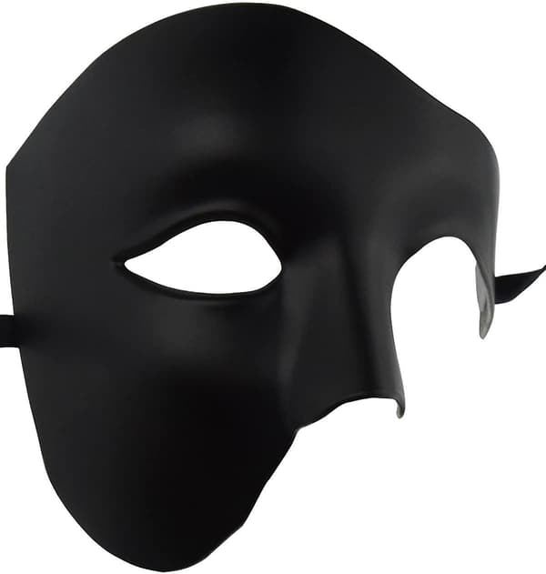 Naamio miehille Halloween Oopperan kummitus -naamiaisnaamio Black