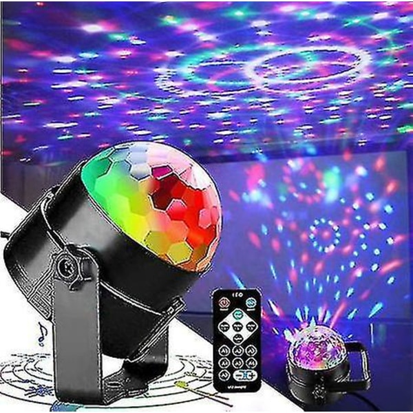 Discokula Discolampa Partylampa Discobelysning Ljuseffekter 7 Färger Musikstyrd Led Dj-lampa Partybelysning Partylampa För Halloween Jul