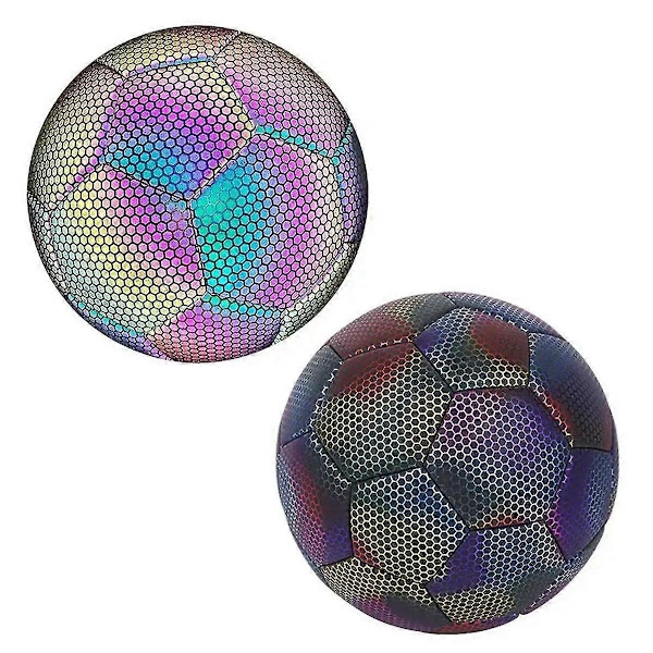 Storlek 4 Glow In Dark Fotboll Lysande Fotbollar Nattlysande Reflekterande Fotbollar Utomhusljus
