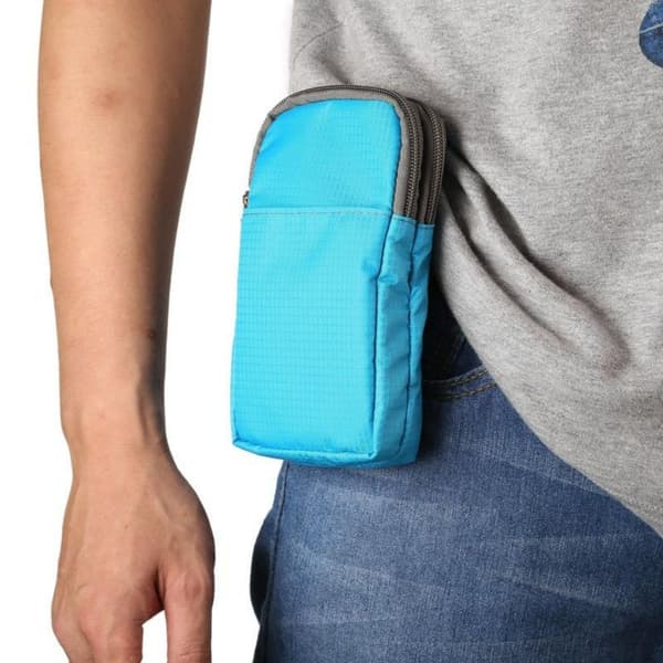 Läderfodral för mobiltelefon, Messenger-plånbok, skyddande mobiltelefonfodral Blue