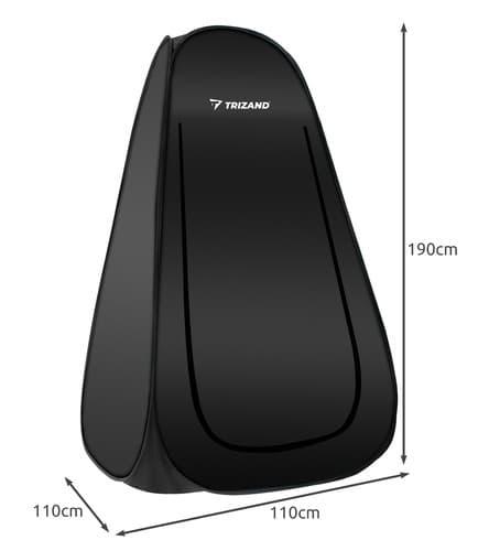 Popup-telt Garderobe - Stående - Camping Black Svart