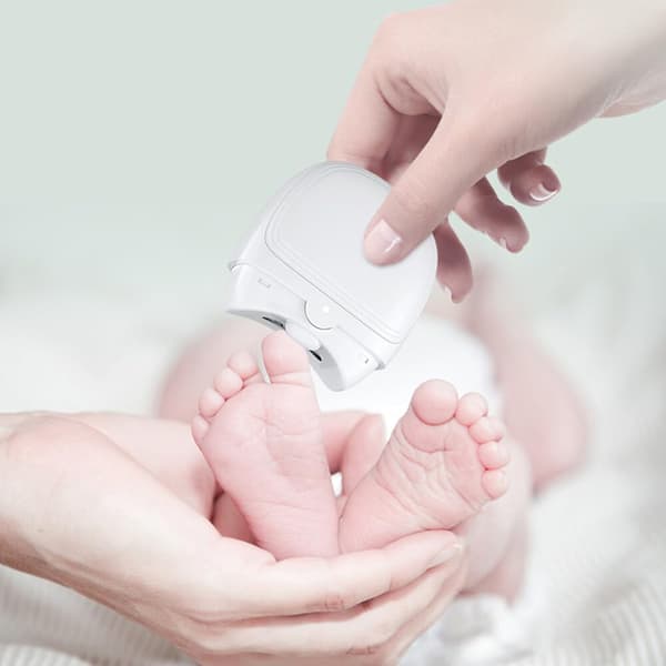 Elektrisk neglklipper, profesjonell elektrisk neglfil, trådløs automatisk negltrimmer med LED-lys