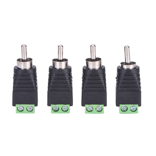4 kpl Kaiutinkaapeli uros RCA-liitin Adapteripistorasia P