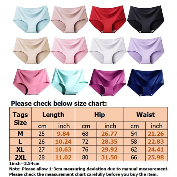 Kvinder Blødt Undertøj Sømløse Ice Silk Moderigtige Trusser Violet,XL