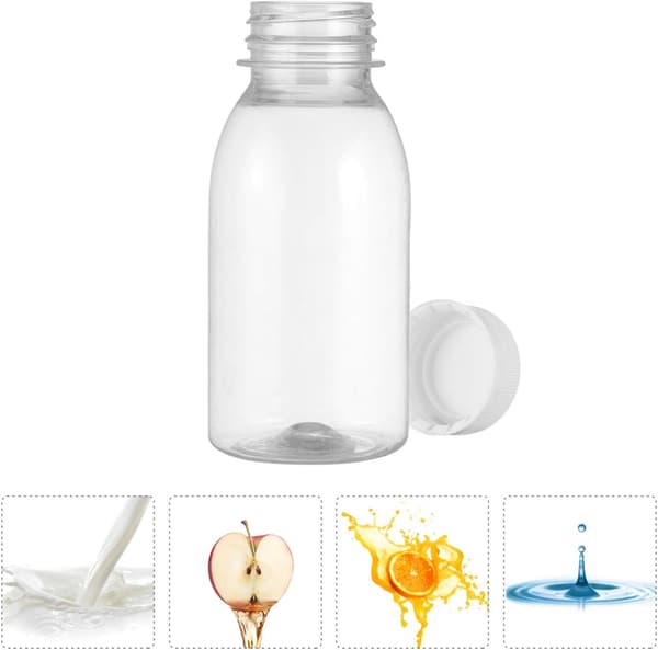 10 st 250 ml mjölkflaskor med lockjugs transparenta burkar plast juiceflaskor behållare för fester hem utomhus resor