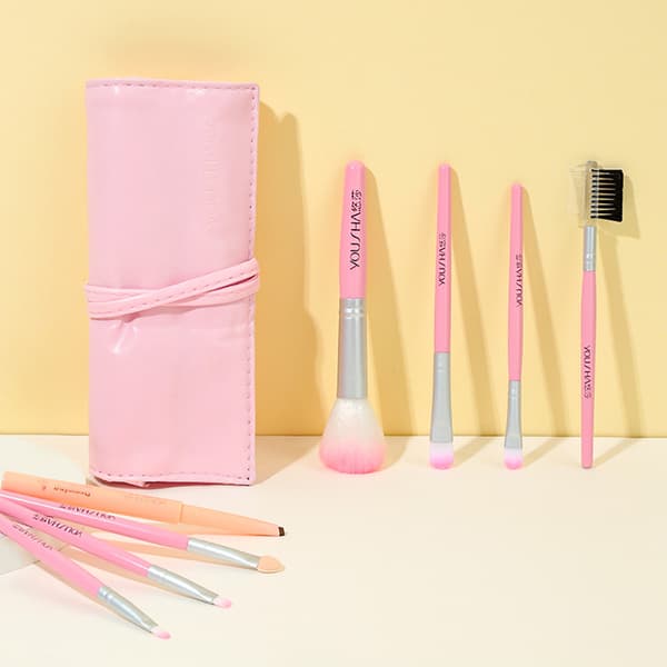 8 stk. bløde makeupbørster Sæt Multipurpose tyk professionel børste til dagligt makeupværktøj default