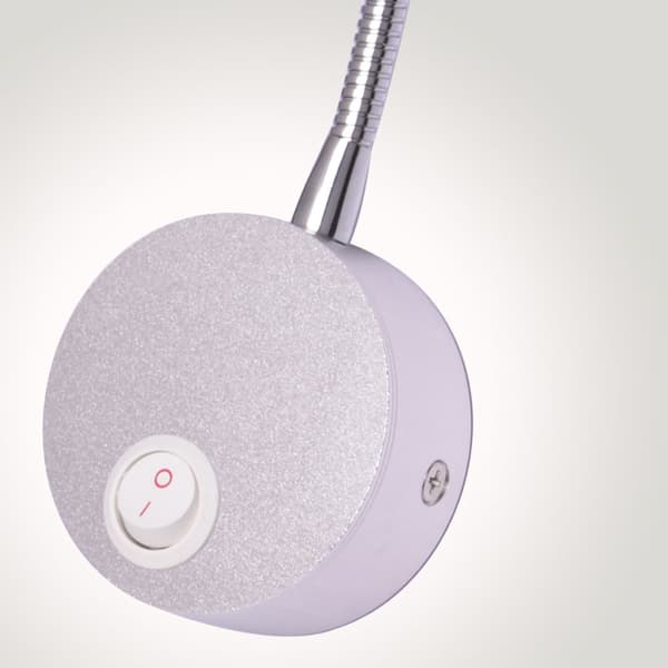 1. LED-letku Spotlight Joutsenkaula lukuvalo sängyn vierelle (hopea)