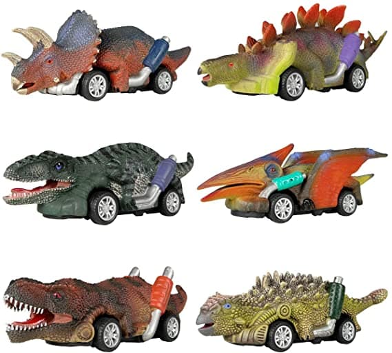 Dinosaurusautot Vedä Taakse (3 kpl) - Paketti A -