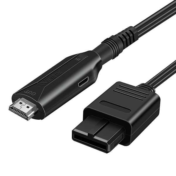 Hd N64/gamecube/snes till HDMI-omvandlare - Plug And Play 1080p Hd Link - Wiistar Hd-kompatibel Svart