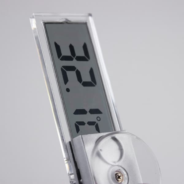 Mini Bil Digitalt ur Auto Watch / Automotive Termometer med Sugekop null - A